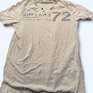Tan and cream casual David bitton buffalo 72 shirt